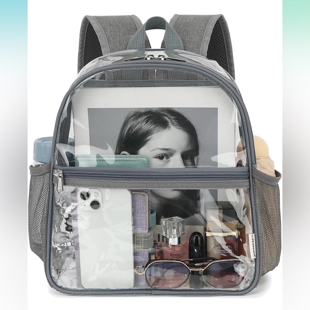 Clear Backpack with Multiple Pockets NWT - image 1